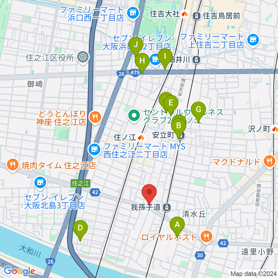 アンリュウリコーダーギャラリー周辺のホテル一覧地図