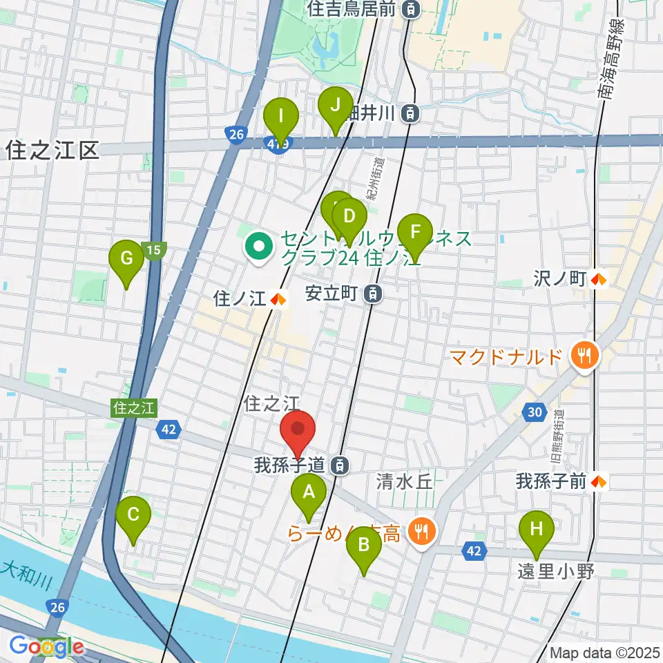 アンリュウリコーダーギャラリー周辺のホテル一覧地図