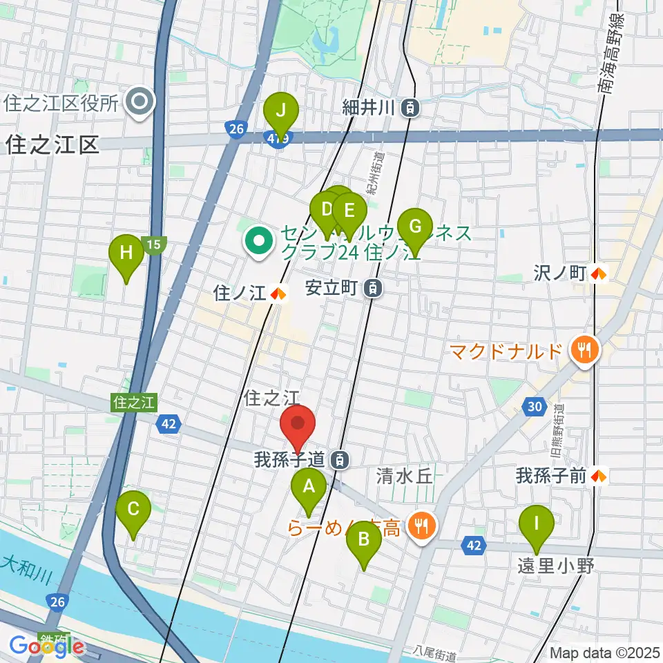 アンリュウリコーダーギャラリー周辺のホテル一覧地図