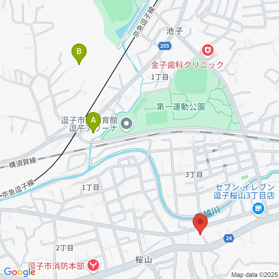 ケイズギターワークス周辺のホテル一覧地図