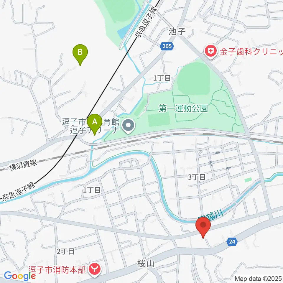 ケイズギターワークス周辺のホテル一覧地図