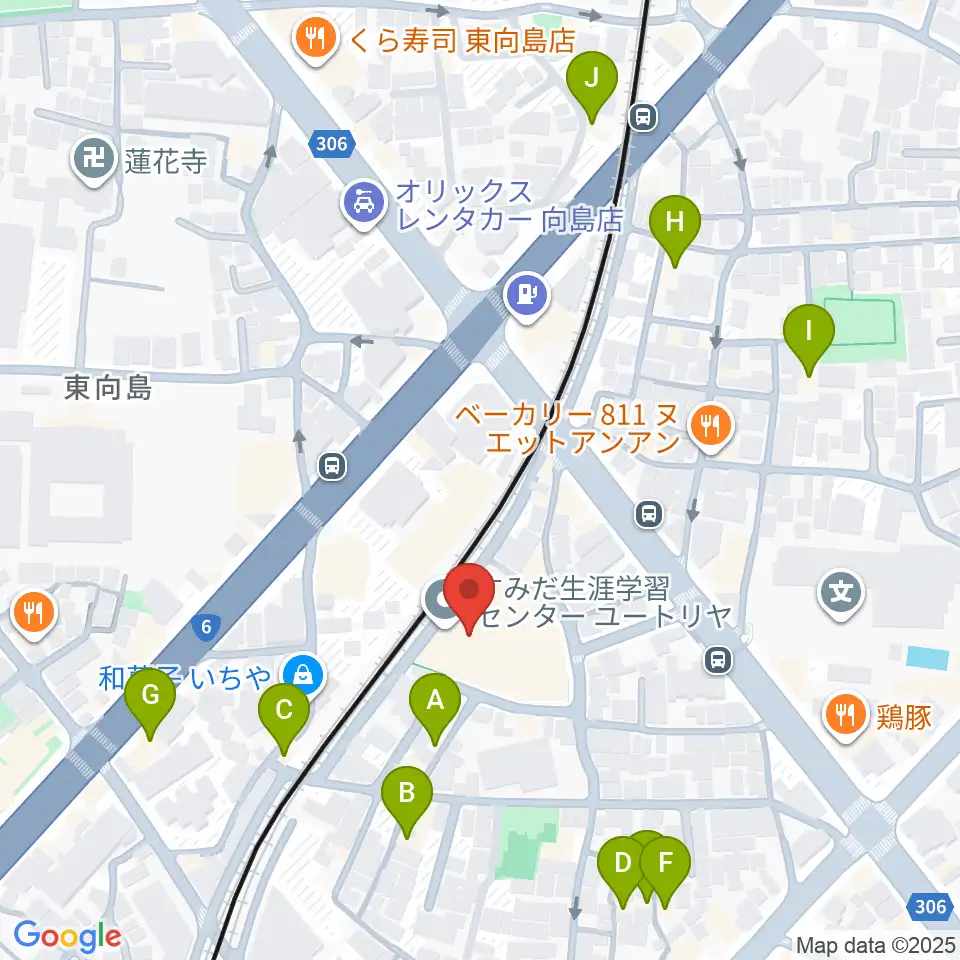 ユートリヤ すみだ生涯学習センター周辺のホテル一覧地図