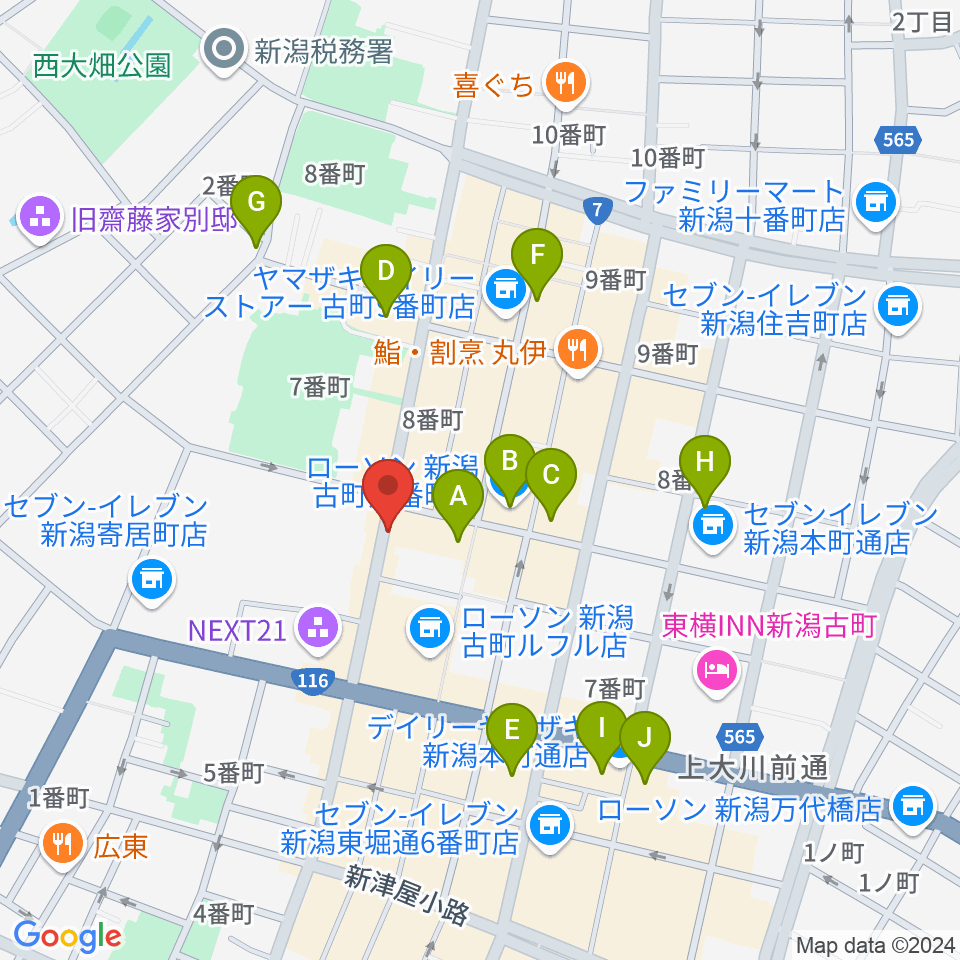 よろっtoローサ周辺のホテル一覧地図