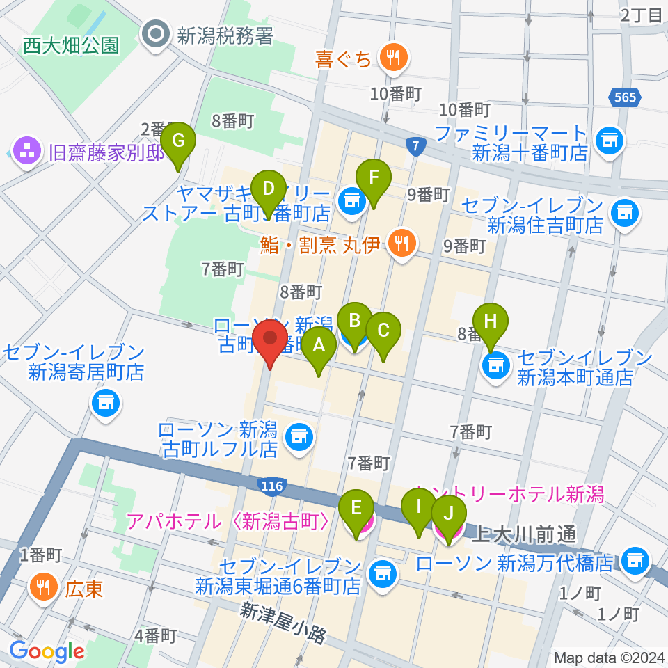 よろっtoローサ周辺のホテル一覧地図