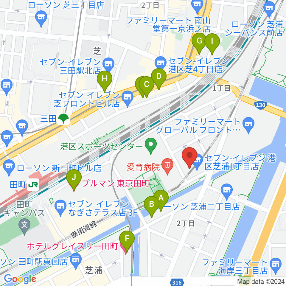 ファツィオリ・ショールーム周辺のホテル一覧地図