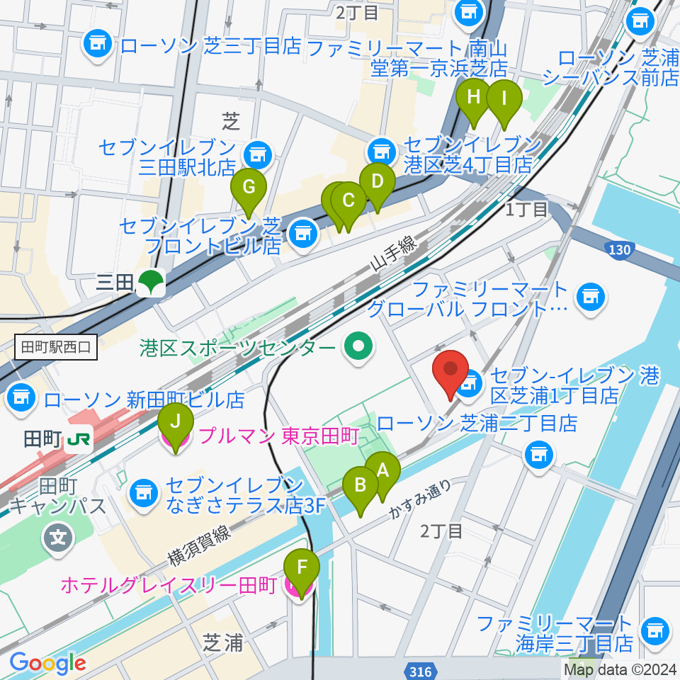 ファツィオリ・ショールーム周辺のホテル一覧地図