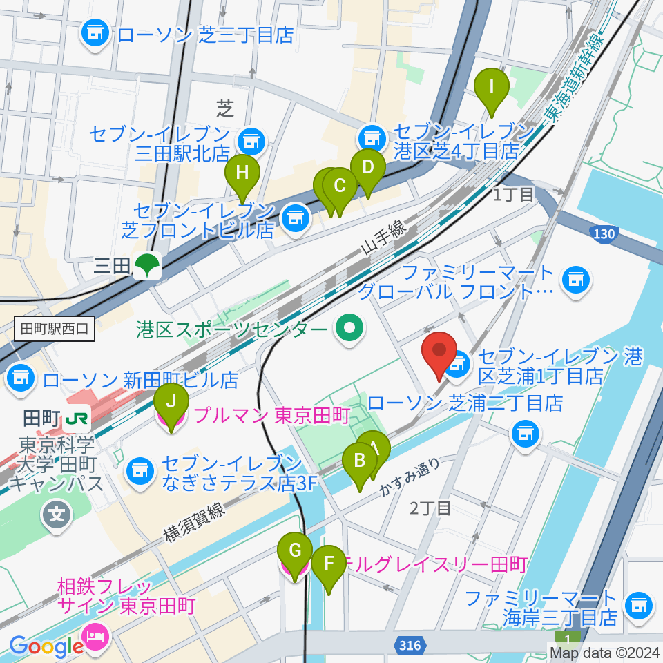 ファツィオリ・ショールーム周辺のホテル一覧地図