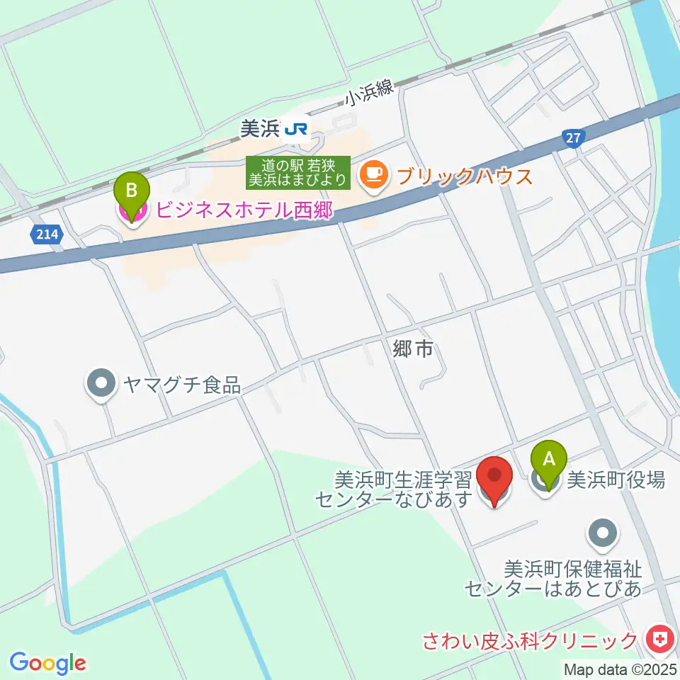美浜町生涯学習センターなびあす周辺のホテル一覧地図
