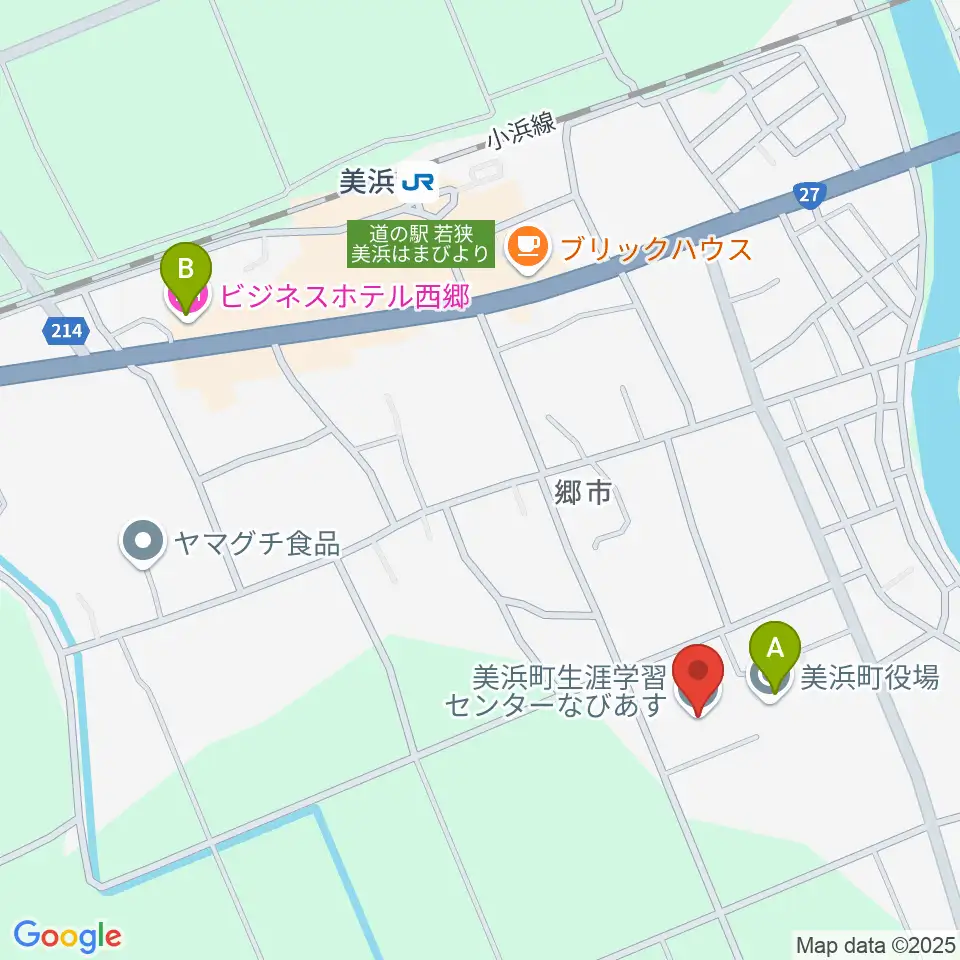 美浜町生涯学習センターなびあす周辺のホテル一覧地図