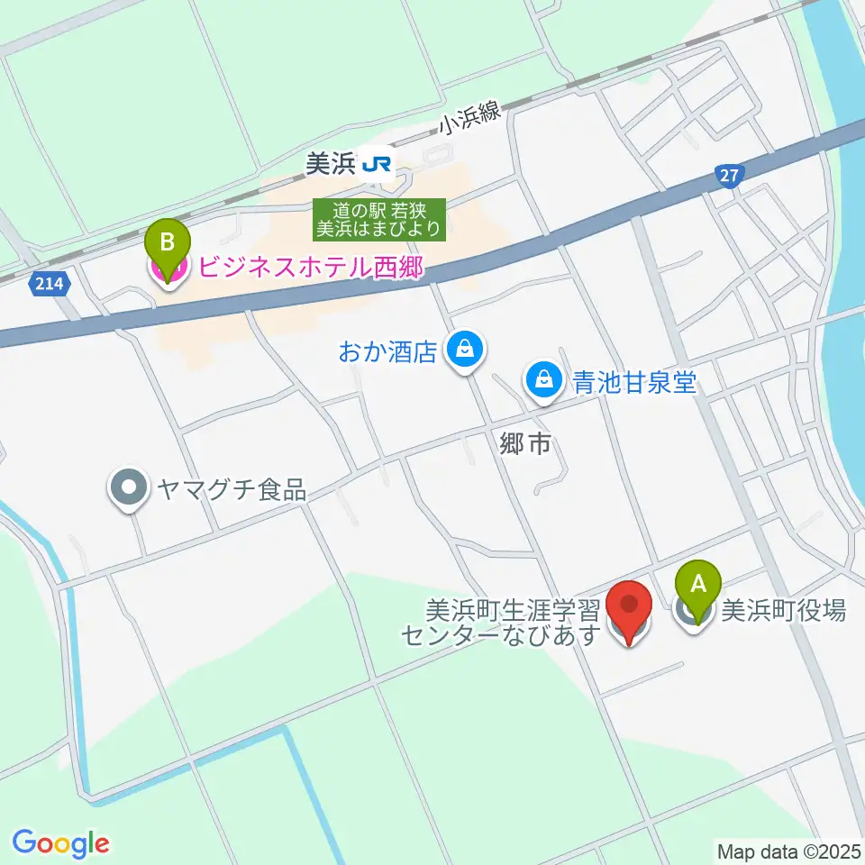 美浜町生涯学習センターなびあす周辺のホテル一覧地図