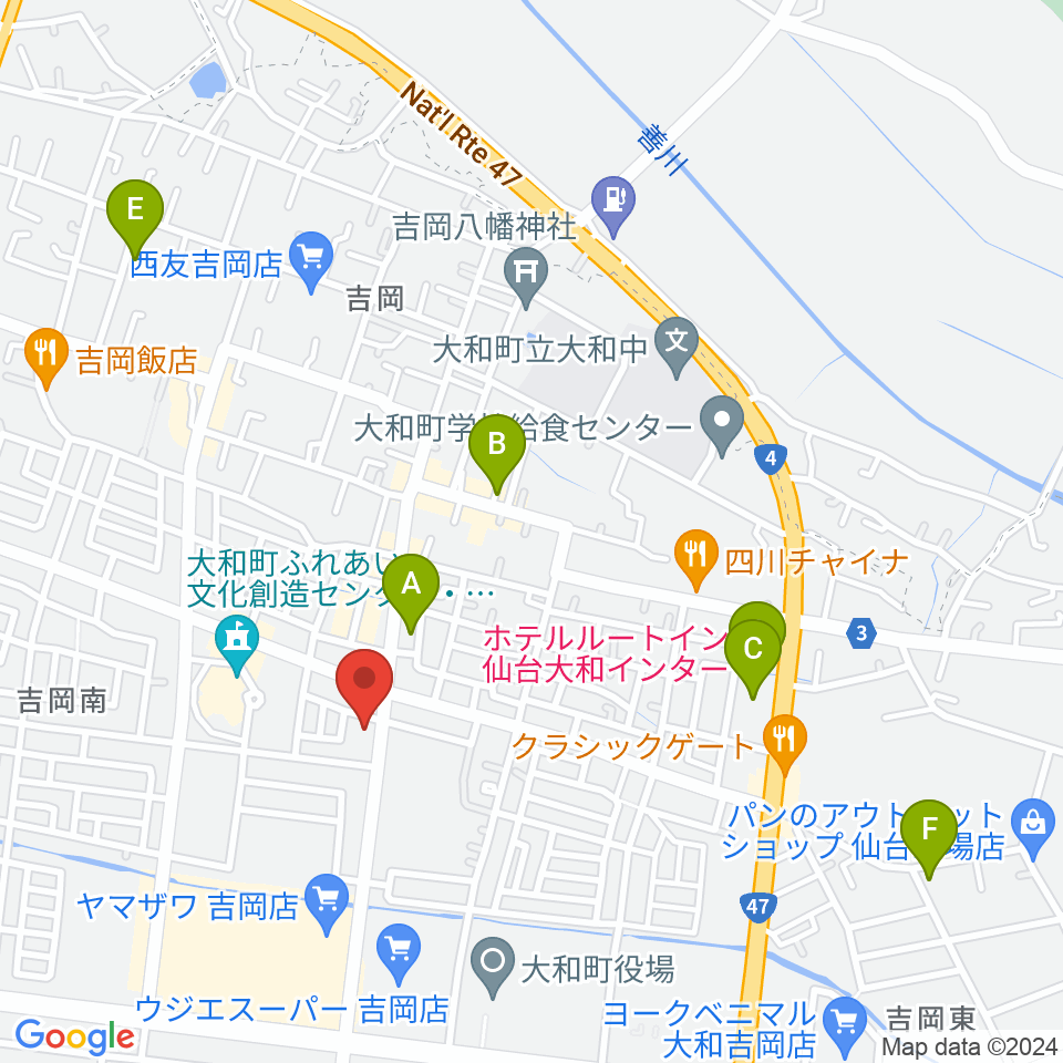 仙台ピアノ工房 木造ドーム周辺のホテル一覧地図