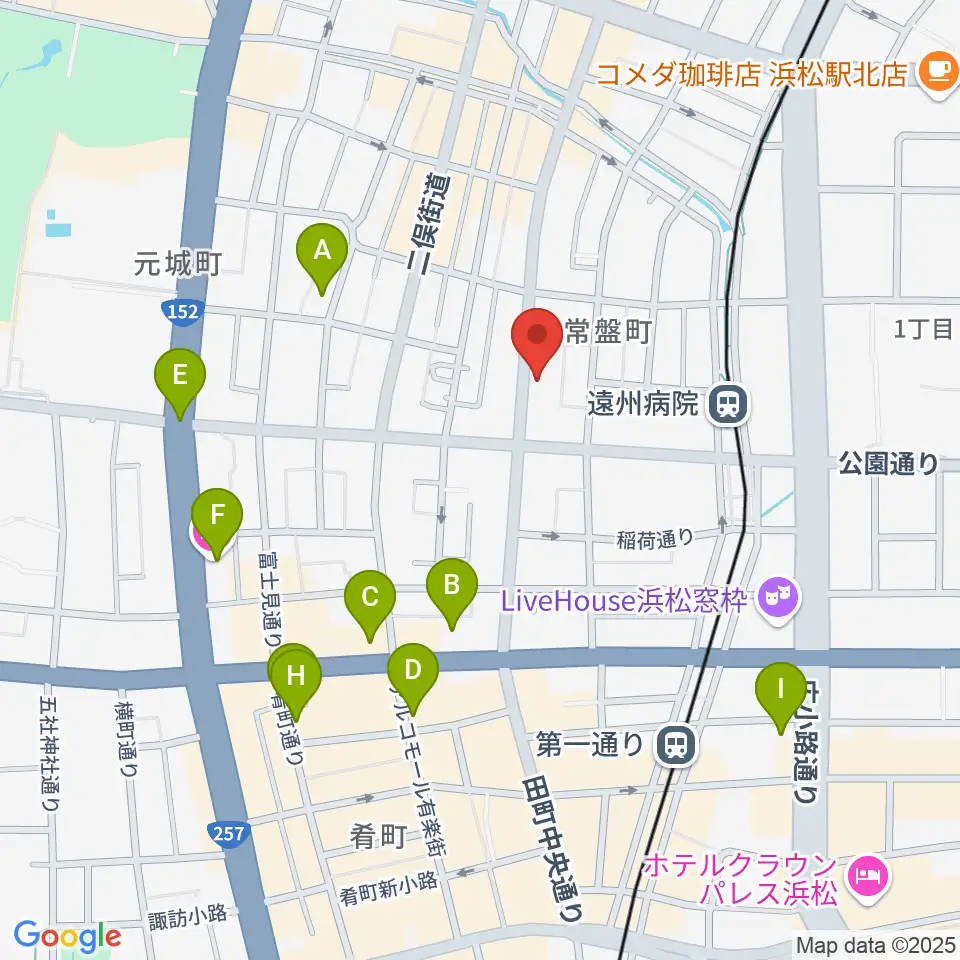 浜松スペースK周辺のホテル一覧地図