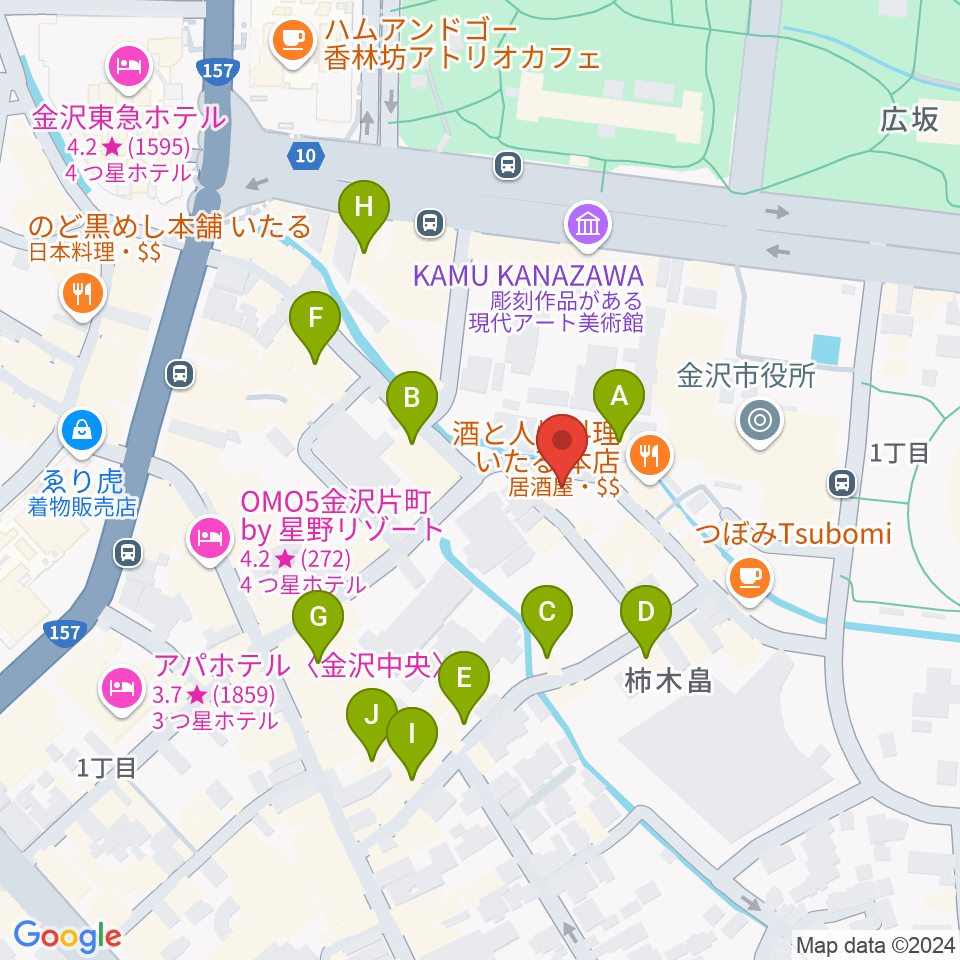 shirasagi/白鷺美術周辺のホテル一覧地図