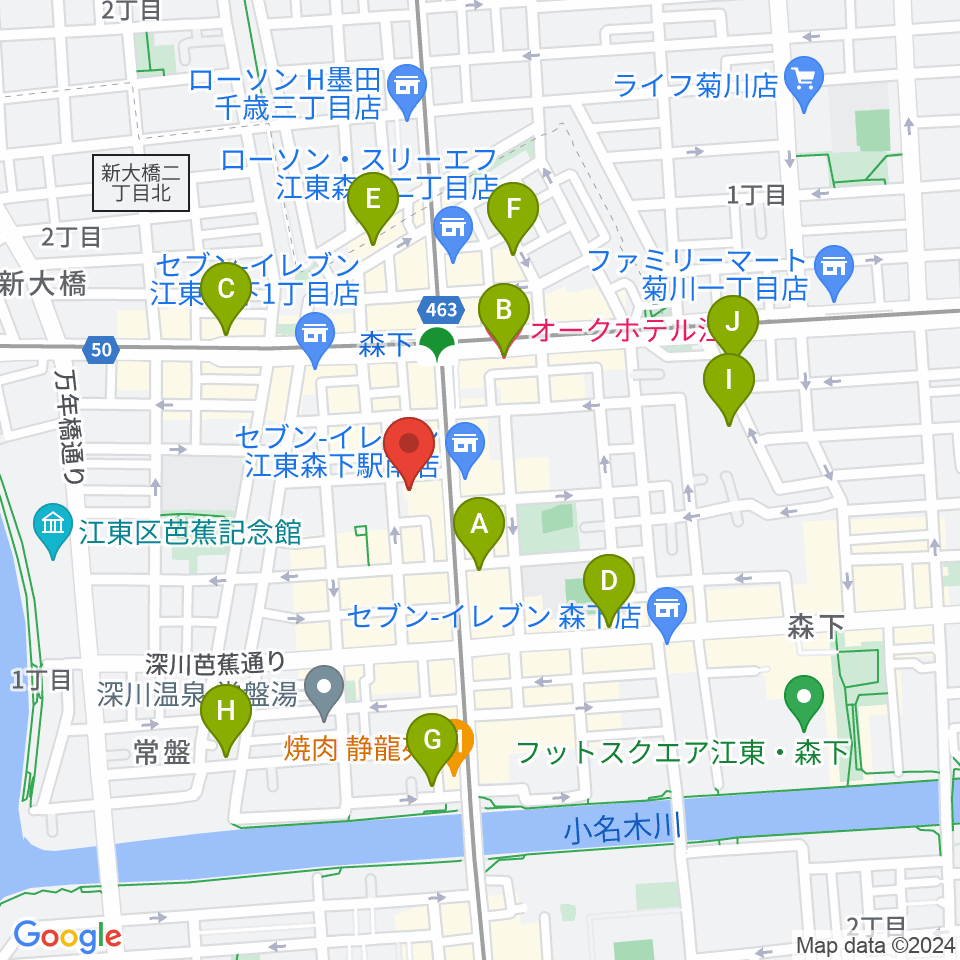 シェ・クロード周辺のホテル一覧地図