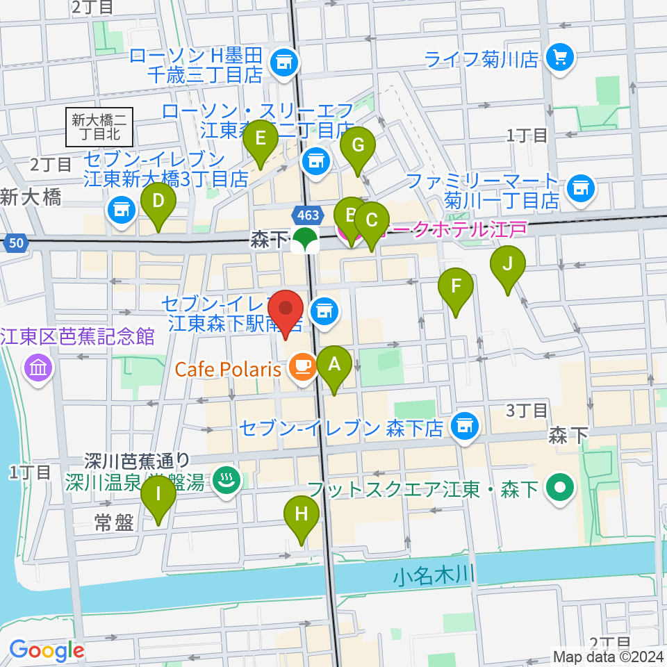 シェ・クロード周辺のホテル一覧地図