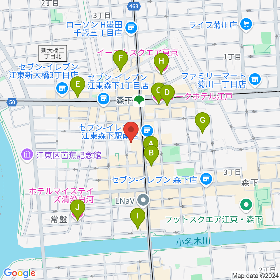 シェ・クロード周辺のホテル一覧地図