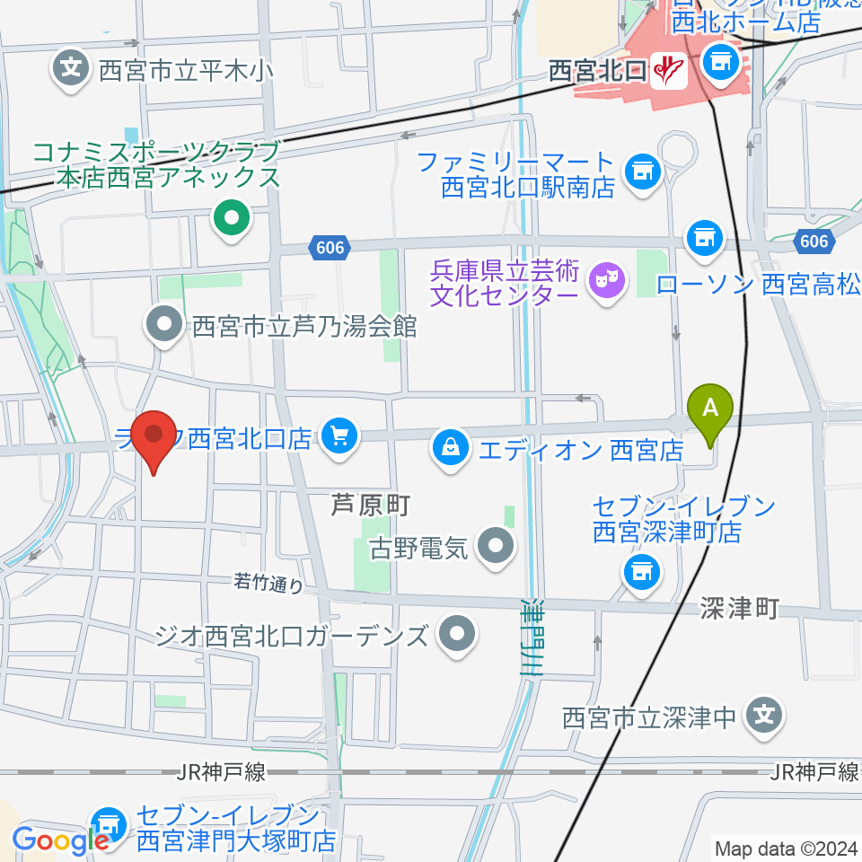 トップピアノ周辺のホテル一覧地図