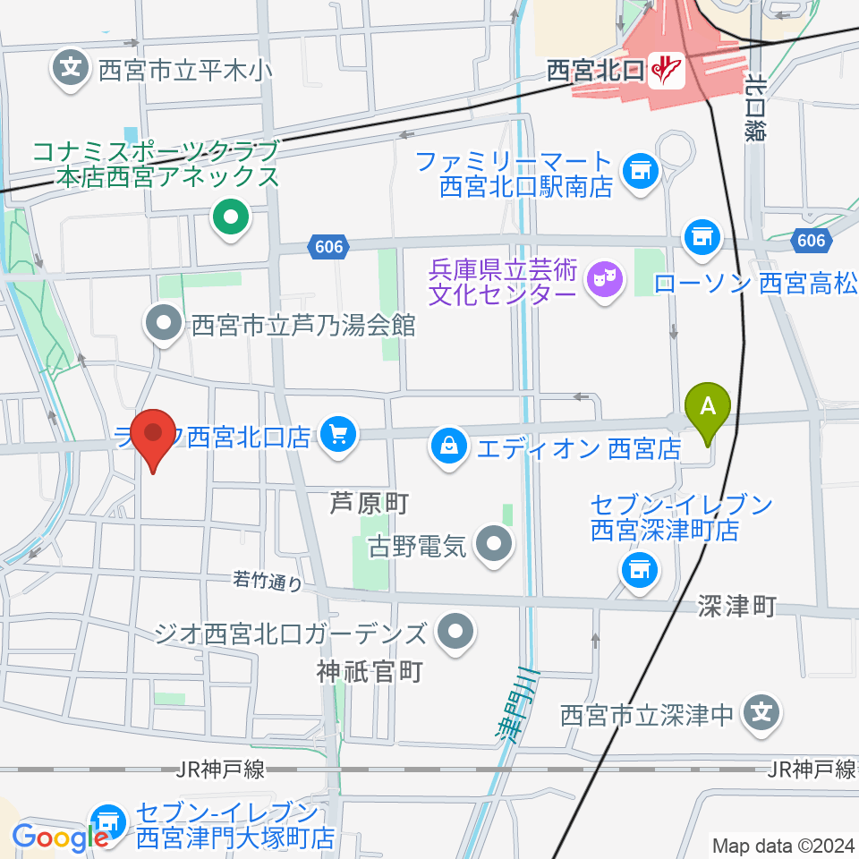 トップピアノ周辺のホテル一覧地図