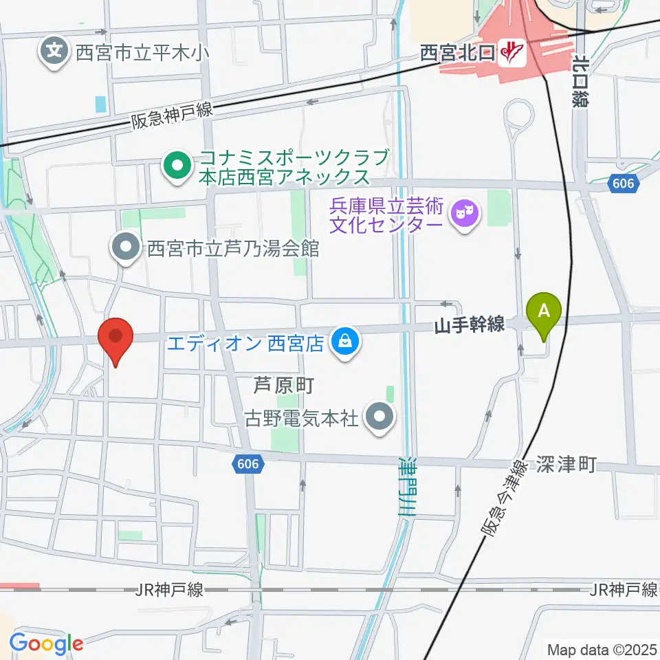 ピアノワークス周辺のホテル一覧地図
