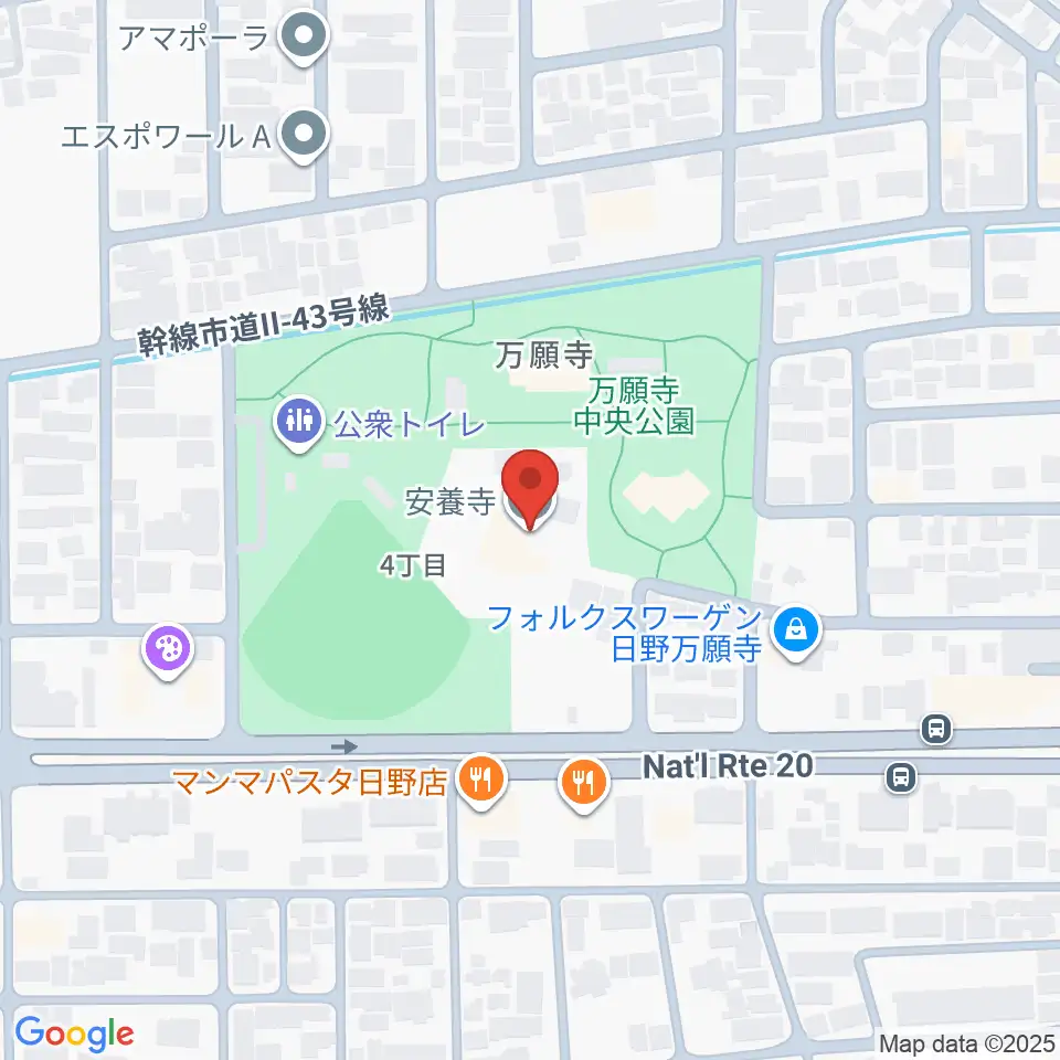 安養寺本堂・客殿地下ホール周辺のホテル一覧地図