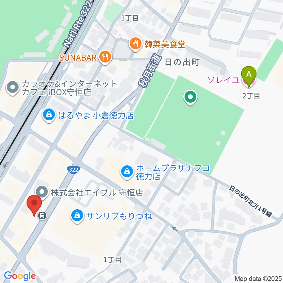 守恒みらいホール周辺のホテル一覧地図