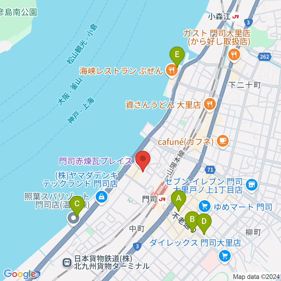 BRICK HALL周辺のホテル一覧地図