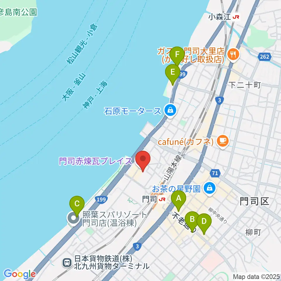 BRICK HALL周辺のホテル一覧地図