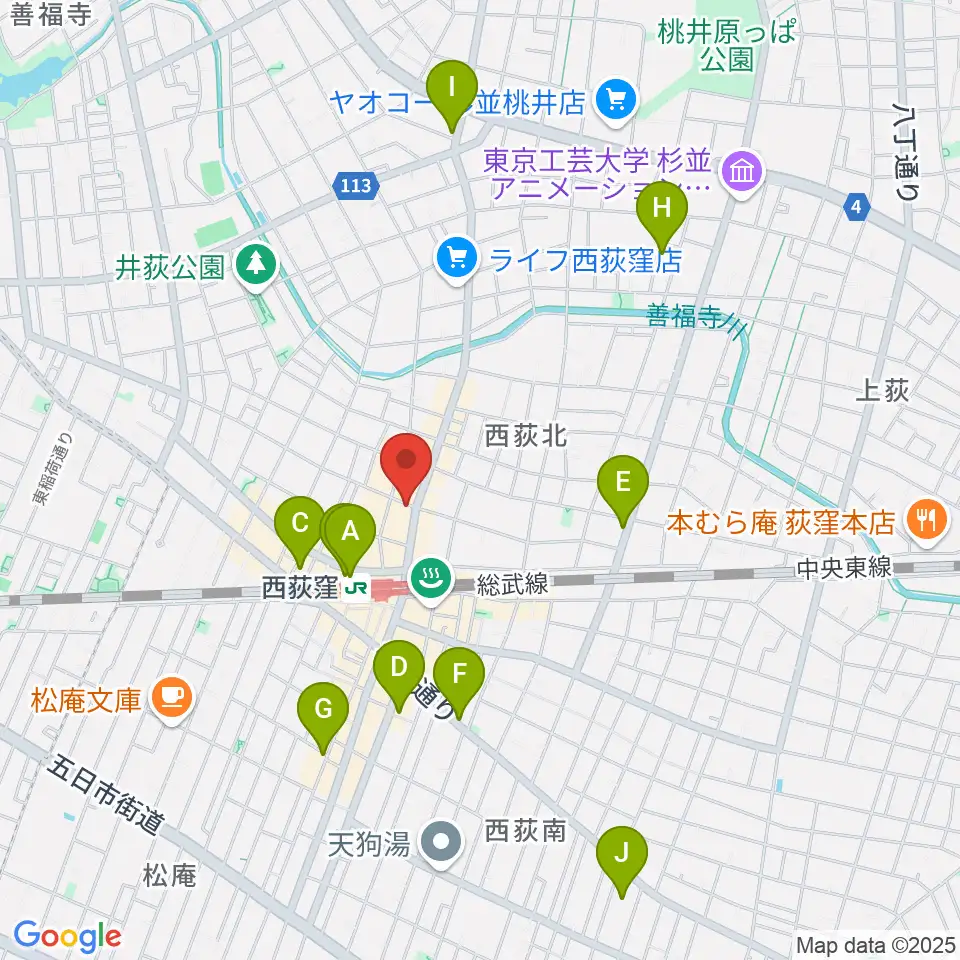 アケタの店周辺のホテル一覧地図
