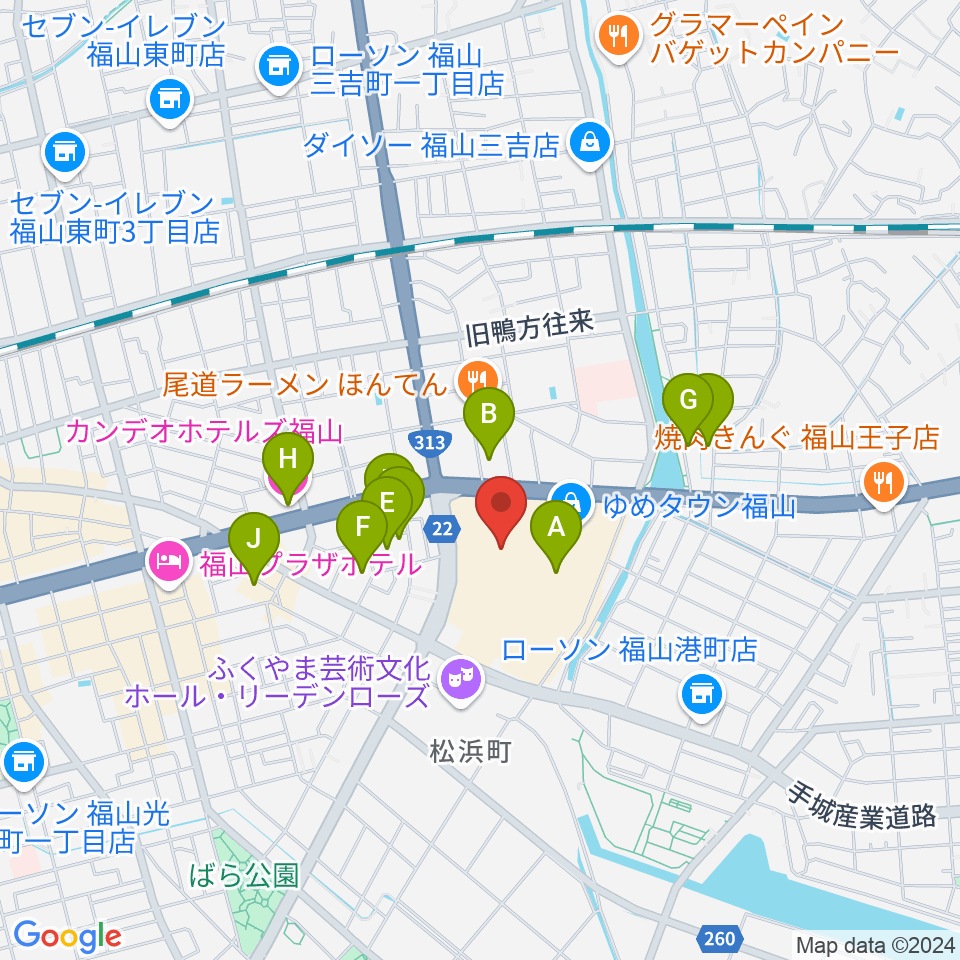 ミュージックパークスガナミ周辺のホテル一覧地図