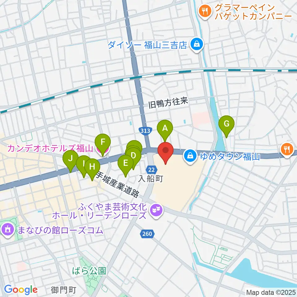 ミュージックパークスガナミ周辺のホテル一覧地図