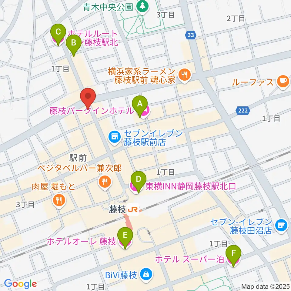 藤枝ココペリ周辺のホテル一覧地図