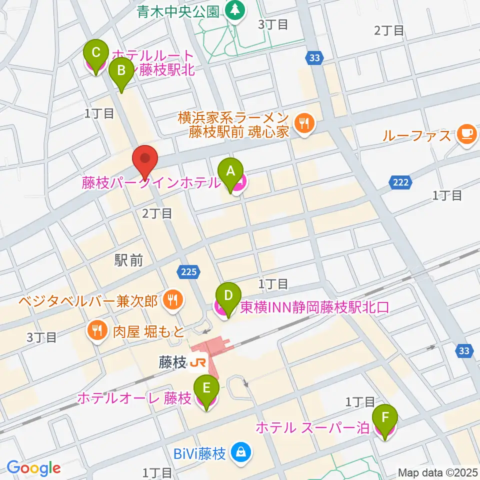 藤枝ココペリ周辺のホテル一覧地図