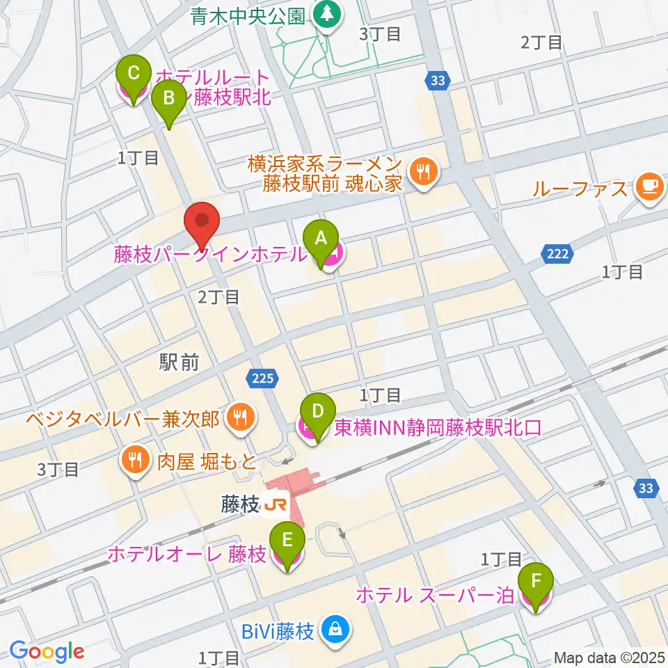藤枝ココペリ周辺のホテル一覧地図