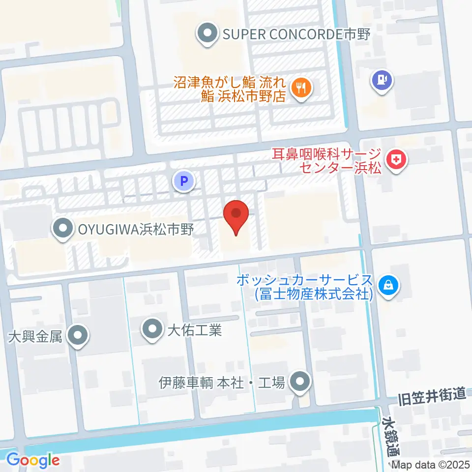 音楽天国 浜松市野店周辺のホテル一覧地図