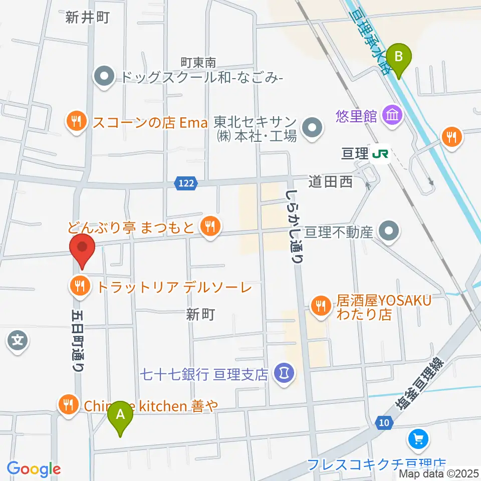 オアシス楽器 亘理店周辺のホテル一覧地図