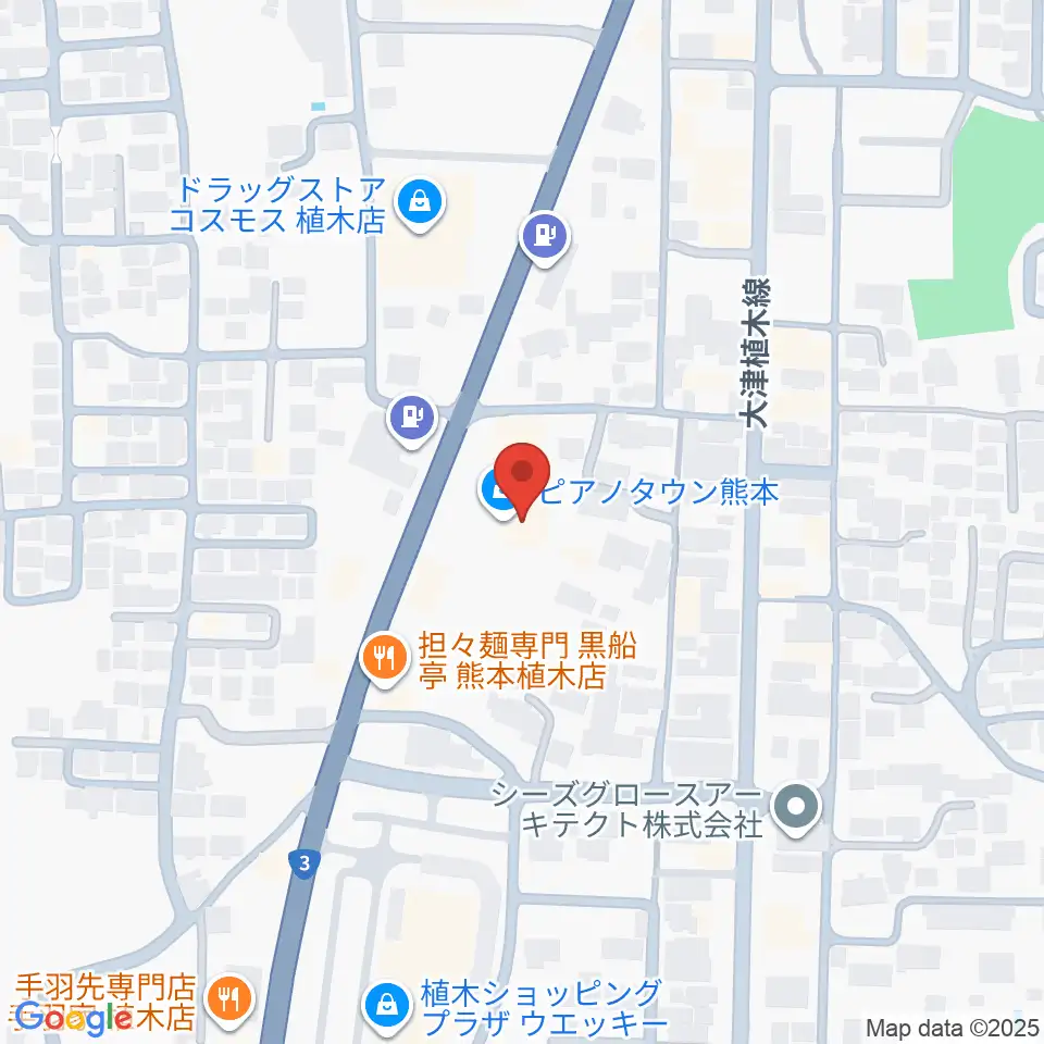 ピアノタウン熊本周辺のホテル一覧地図
