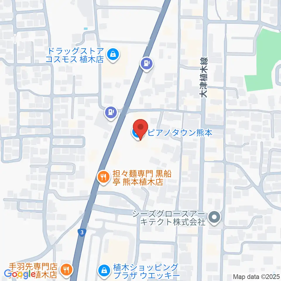 ピアノタウン熊本周辺のホテル一覧地図