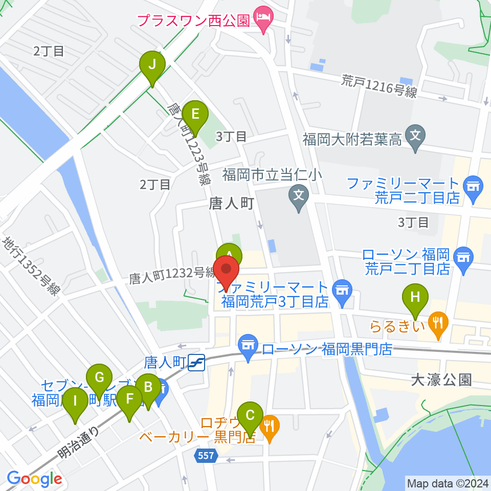 クラングピアノ教室周辺のホテル一覧地図