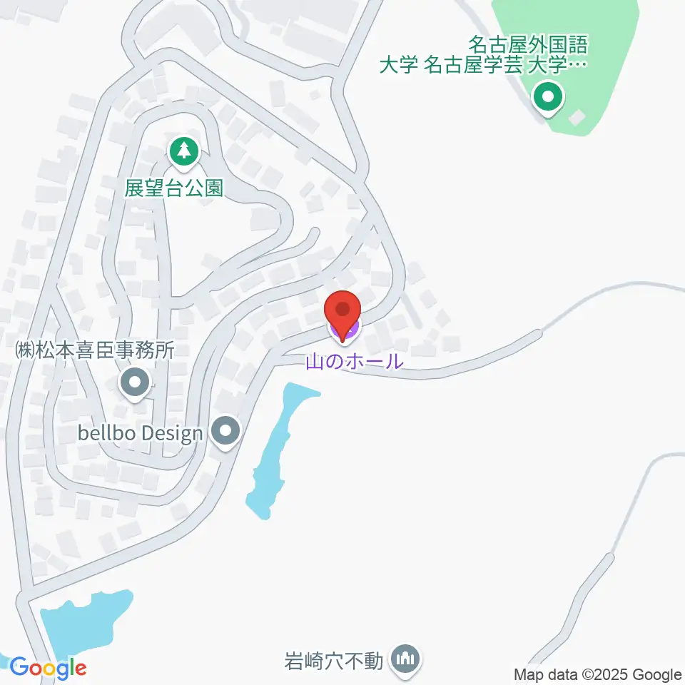 山のホール周辺のホテル一覧地図