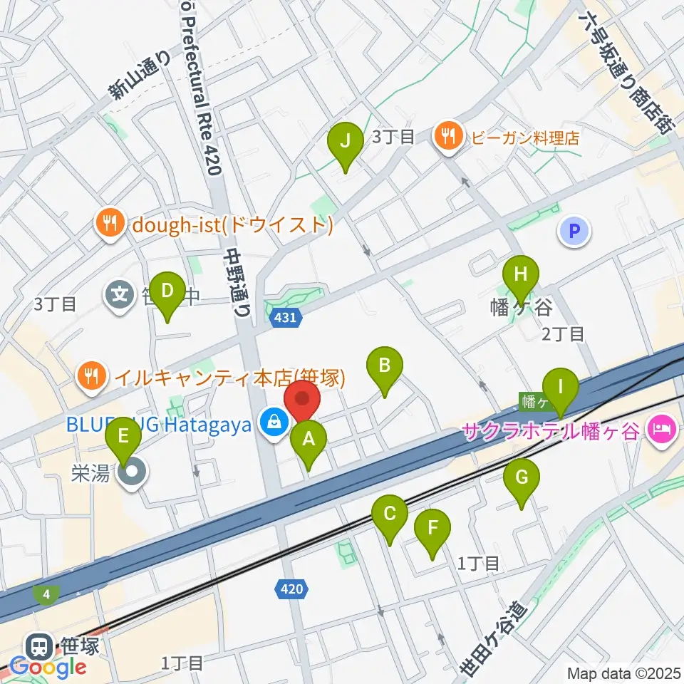 五味和楽器店 東京店周辺のホテル一覧地図