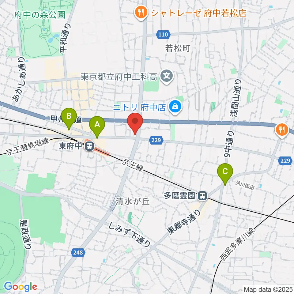 ミュージックサロン・サングレース周辺のホテル一覧地図