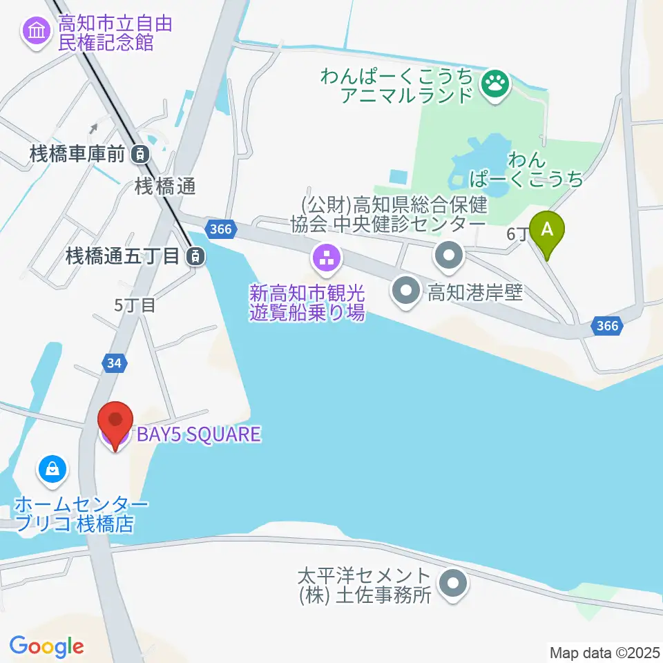 高知BAY5 SQUARE周辺のホテル一覧地図