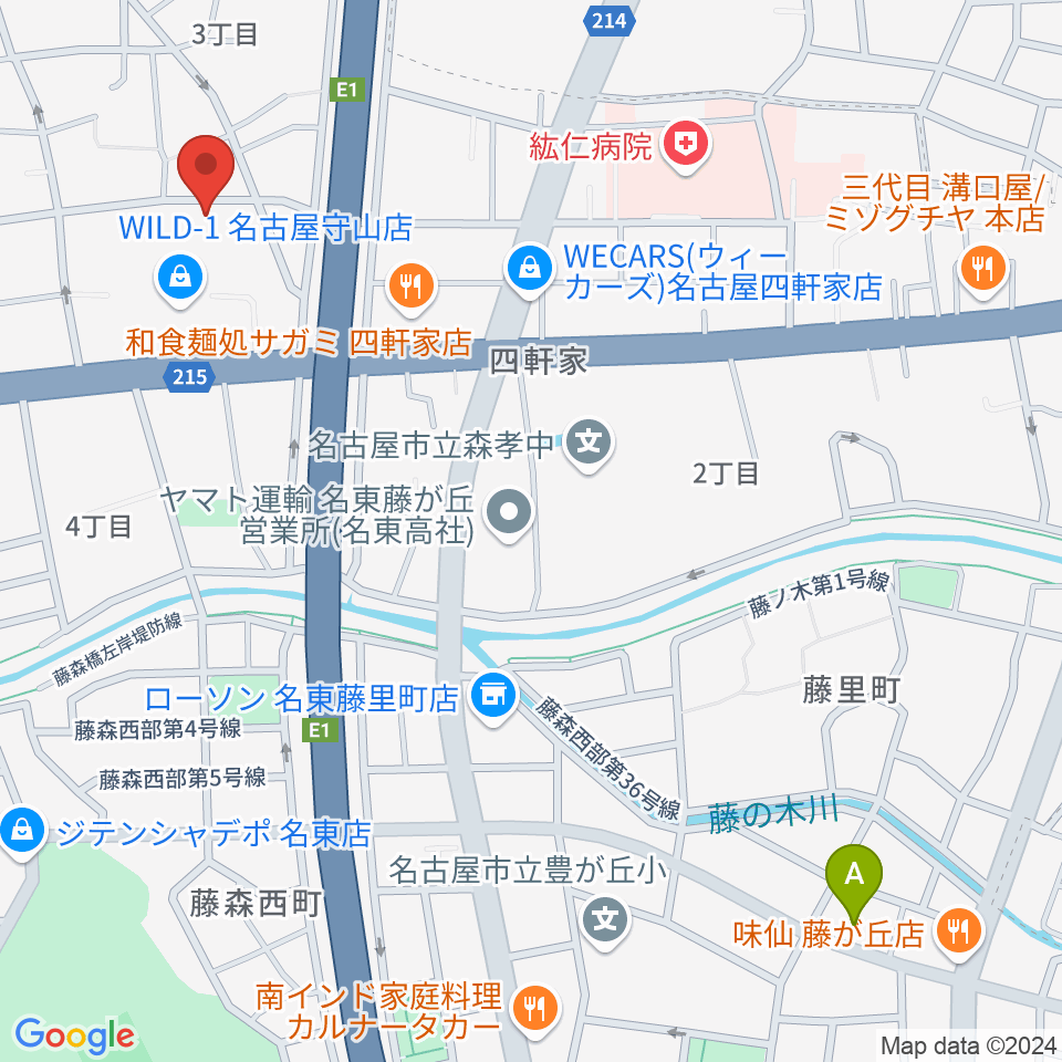 さくらホール周辺のホテル一覧地図