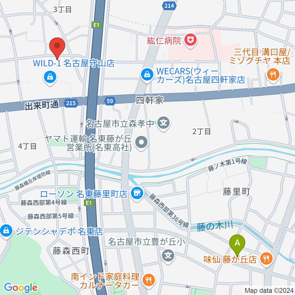 さくらホール周辺のホテル一覧地図