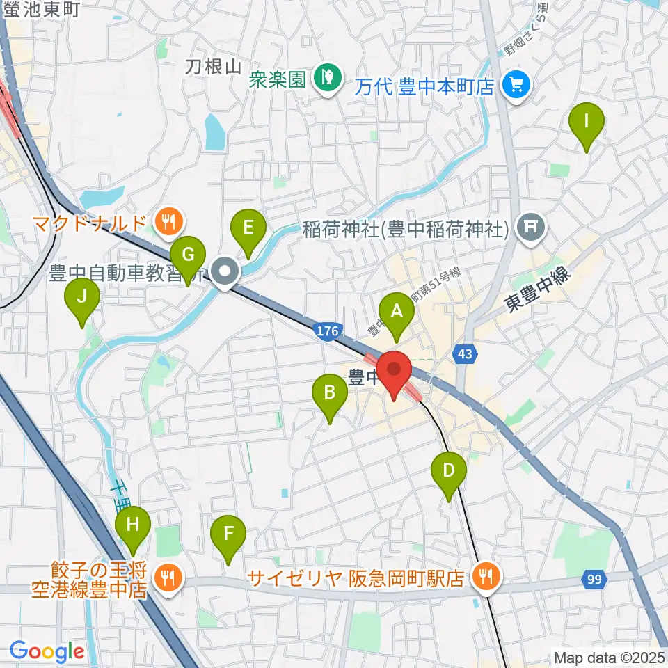 とよなか男女共同参画推進センターすてっぷ周辺のホテル一覧地図