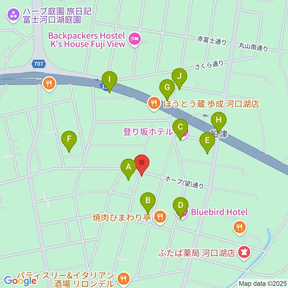 FMふじやま周辺のホテル一覧地図