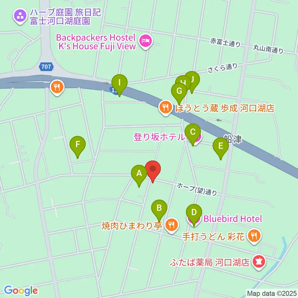 FMふじやま周辺のホテル一覧地図