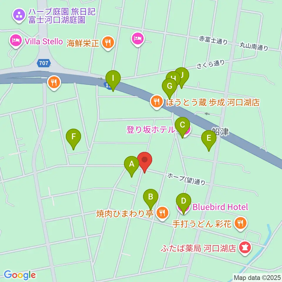 FMふじやま周辺のホテル一覧地図
