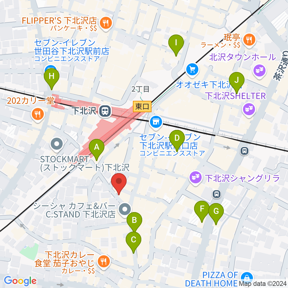 JAZZY SPORT下北沢周辺のホテル一覧地図