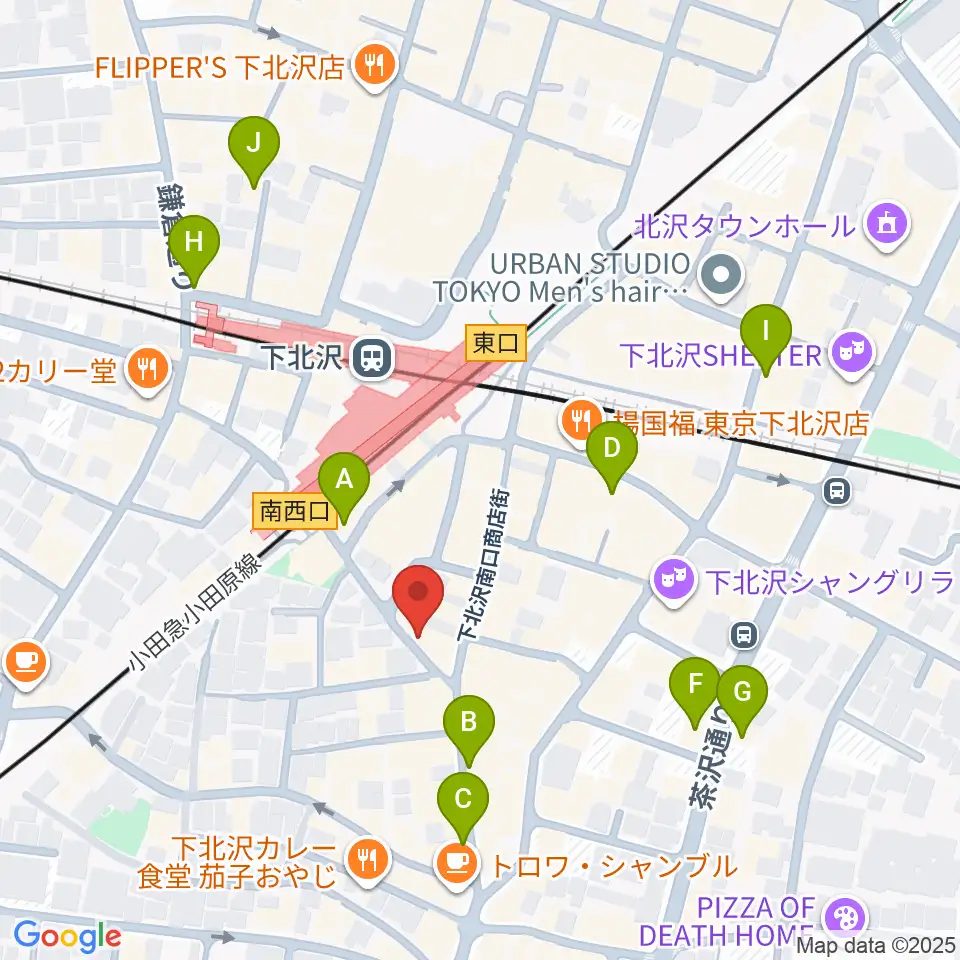 JAZZY SPORT下北沢周辺のホテル一覧地図